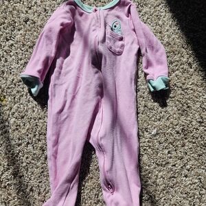 Koala Kids Pink and Mint One Piece with Butterfly Accent